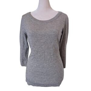 Banana Republic Wool Mossed Beaded Dusty Grey Sweater Size Medium